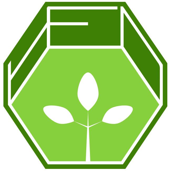 Final logo design for High Frontier Outpost, inverted variant