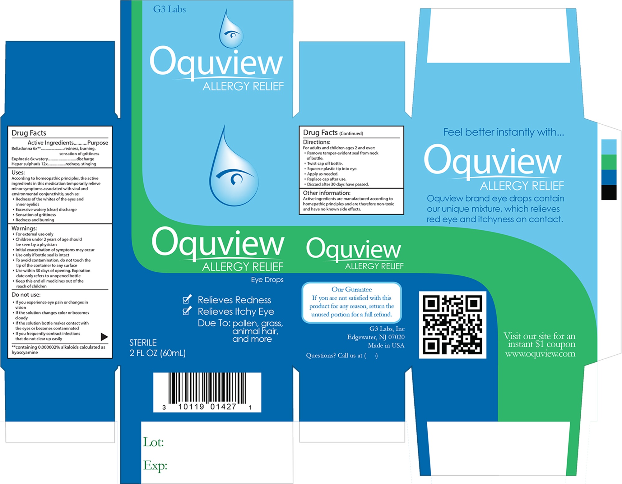 Oquview box packaging layout