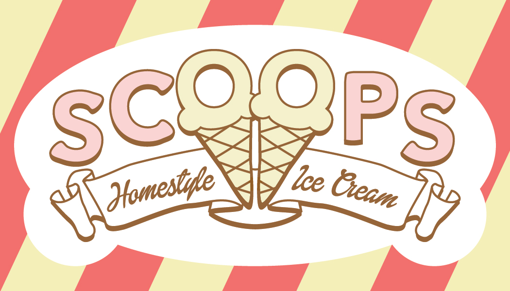 Scoops business card, back