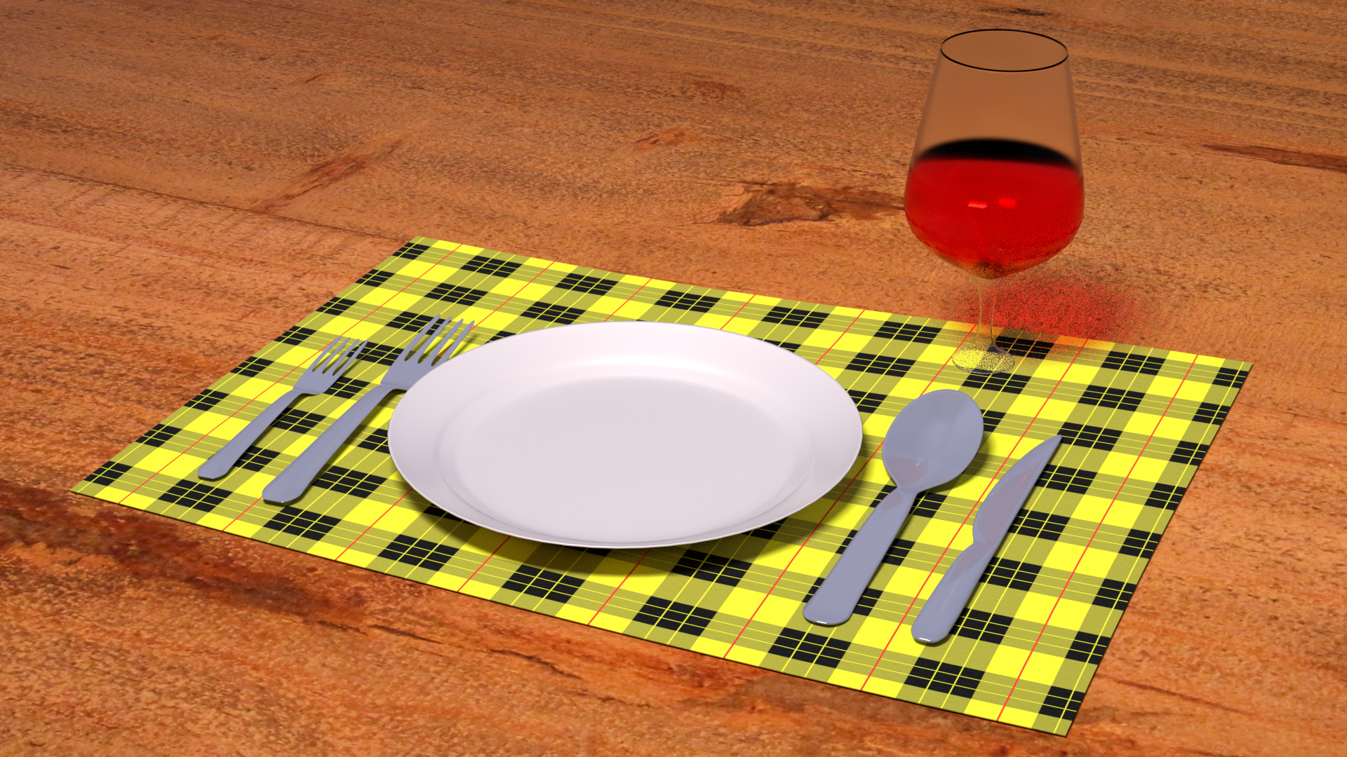 Overview of the table setting scene